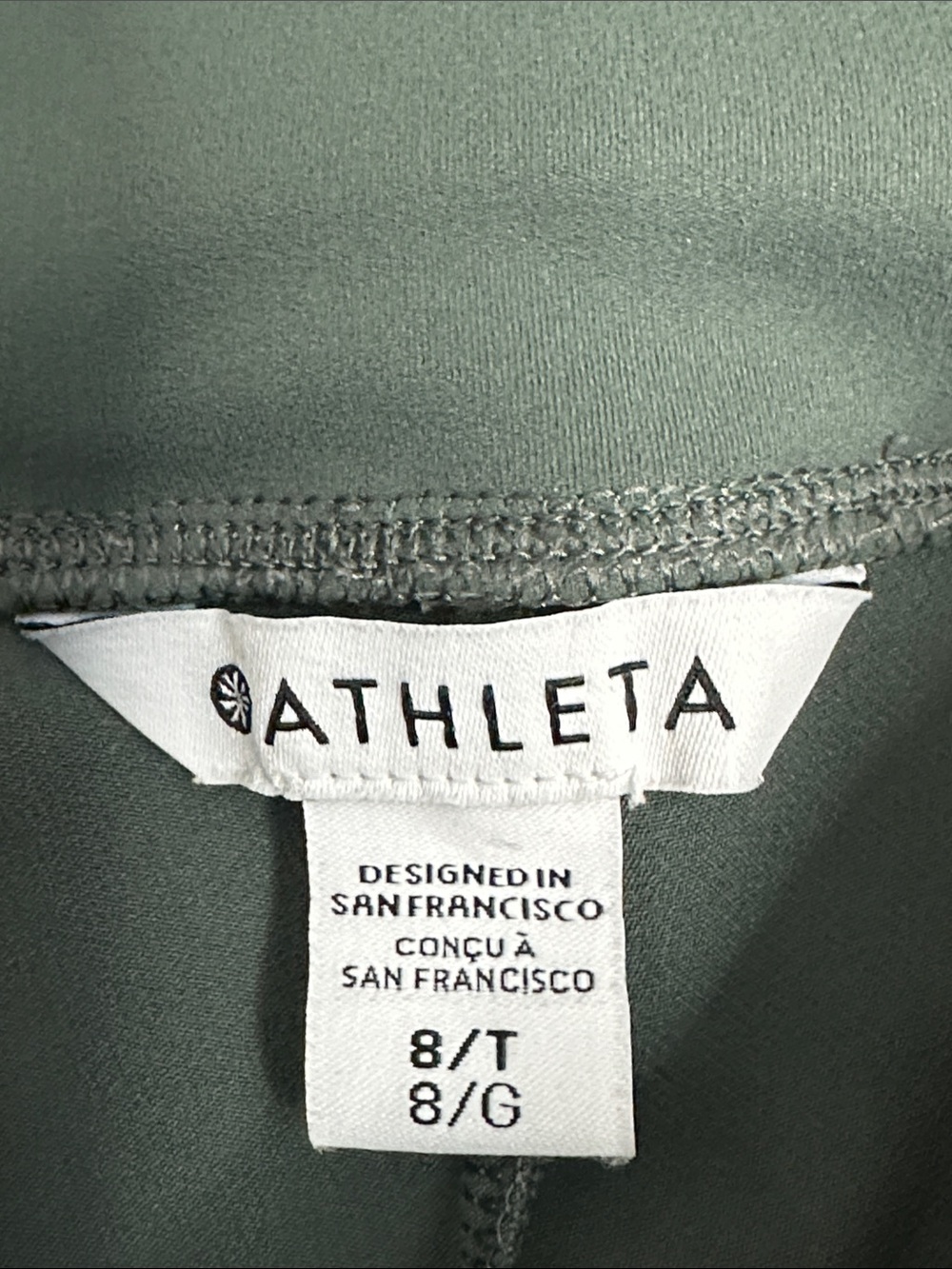 Athleta end less high rise Green Straight-Leg Dress Pants size 8T botanical - Picture 7 of 10